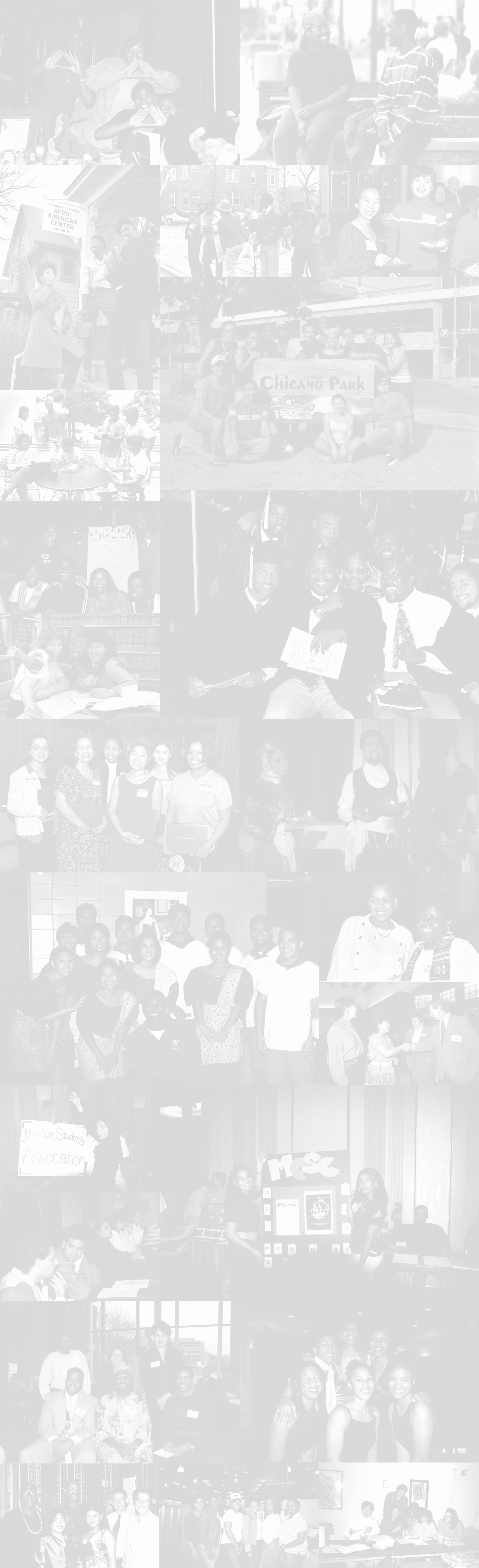 A collection of black and white photographs from the history of the MSC.