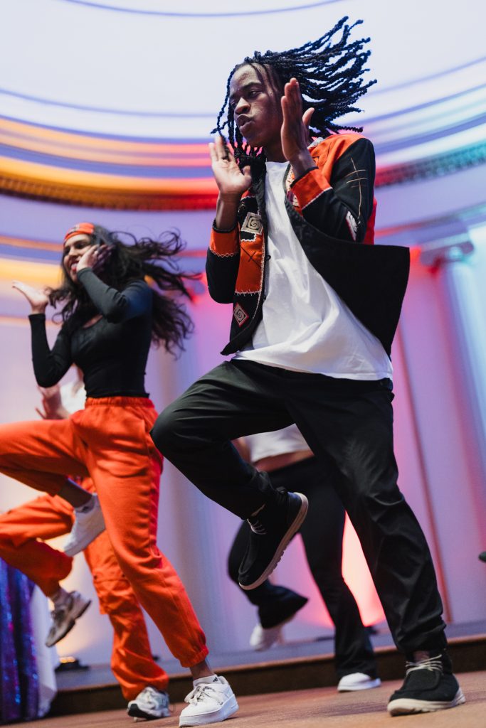 Enthusiastic dancers.